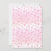 かわいいバレンタインの赤ちゃんシャワー 招待状 (裏面)