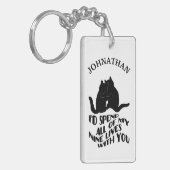 かわいいバレンタインカスタム子猫 キーホルダー (正面左)