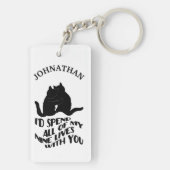 かわいいバレンタインカスタム子猫 キーホルダー (裏面)