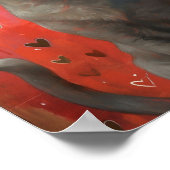 かわいいバレンタインズデイキャット ポスター (角)