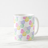 かわいいバレンタインズデイキャンディハート コーヒーマグカップ (正面右)