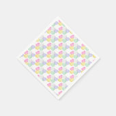 かわいいバレンタインズデイキャンディハート スタンダードカクテルナプキン (角)