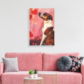 かわいいバレンタインズデイドッグ キャンバスプリント (インサイチュ (リビング))