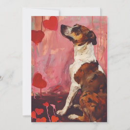 かわいいバレンタインズデイドッグ シーズンカード