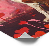 かわいいバレンタインズデイドッグ ポスター (角)