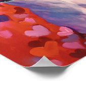 かわいいバレンタインズデイドッグ ポスター (角)