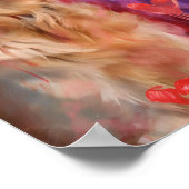 かわいいバレンタインズデイドッグ ポスター (角)