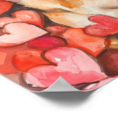 かわいいバレンタインズデイドッグ ポスター (角)