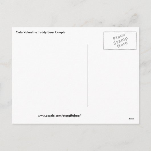 かわいいバレンタインデイクマ2 シーズンポストカード (裏面)