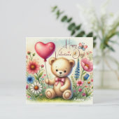 かわいいバレンタインデイクマinワイルドフラワー シーズンカード (スタンド正面)