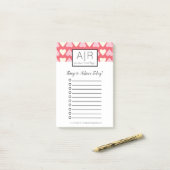 かわいいバレンタインデイスクライブルハート ポストイット (デスク上)