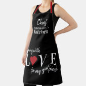 かわいいバレンタインデイラブカスタムハート彼氏 エプロン (インサイチュ)