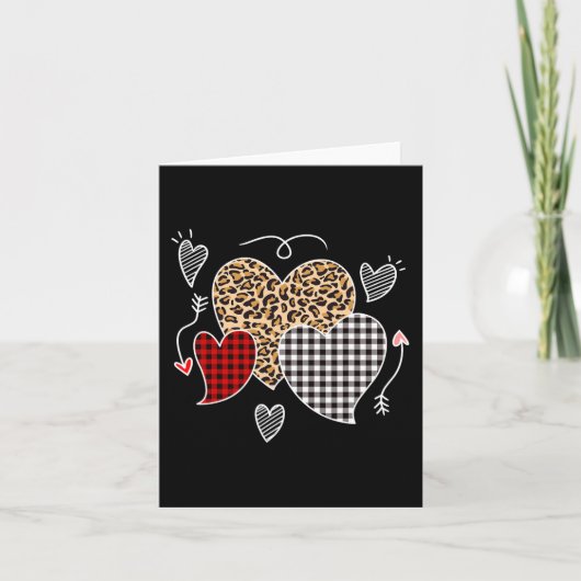 かわいいバレンタインデイラブハートガールズキッズティーン カード (正面)