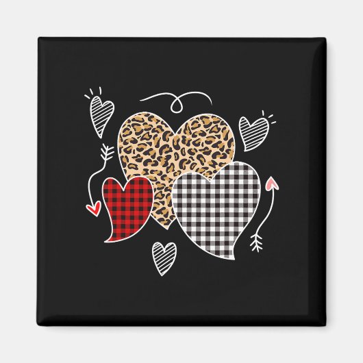 かわいいバレンタインデイラブハートガールズキッズティーン マグネット (正面)