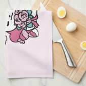 かわいいバレンタインデザイン – 猫と猫の愛 キッチンタオル (四つ折り)