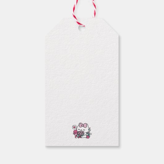 かわいいバレンタインデザイン – 猫と猫の愛 ギフトタグ (裏面)