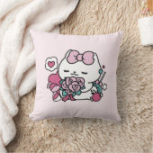 かわいいバレンタインデザイン – 猫と猫の愛 クッション (ブランケット)
