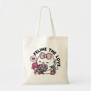 かわいいバレンタインデザイン – 猫と猫の愛 トートバッグ