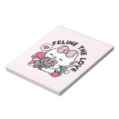かわいいバレンタインデザイン – 猫と猫の愛 ノートパッド (回転)