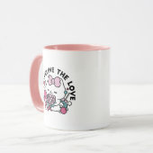 かわいいバレンタインデザイン – 猫と猫の愛 マグカップ (正面左)