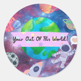 かわいいバレンタインデステッカー ラウンドシール