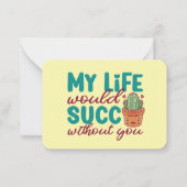 かわいいバレンタインデーおもしろいのない人生 ノートカード (正面)