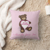 かわいいバレンタインデーお洒落テディベア クッション (ブランケット)