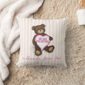 かわいいバレンタインデーお洒落テディベア クッション (ブランケット)