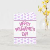 かわいいバレンタインデーのお菓子に綴られたハッピーバレンタインデー カード (黄色い花)