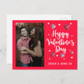 かわいいバレンタインデーのはがき ポストカード (正面/裏面)