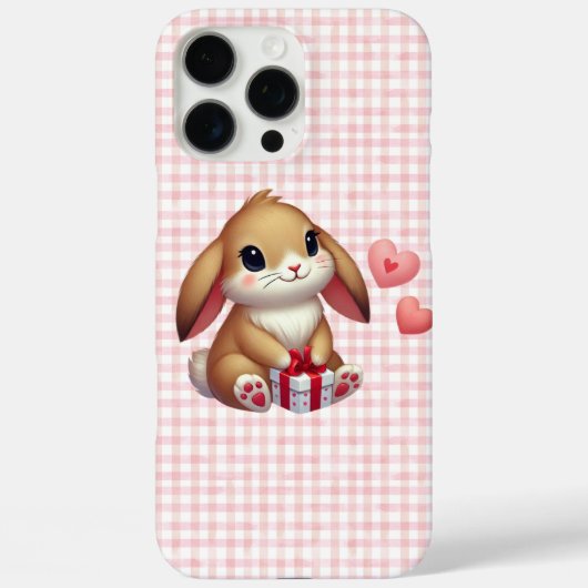 かわいいバレンタインデーのウサギちゃん Case-Mate iPhoneケース (裏面)