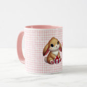 かわいいバレンタインデーのウサギ マグカップ (正面左)
