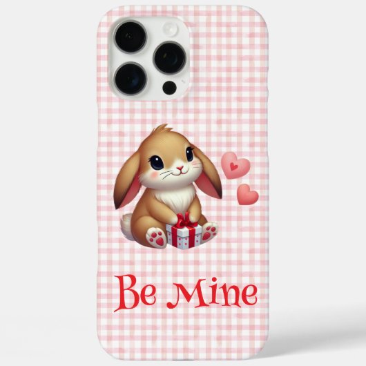 かわいいバレンタインデーのウサギ Case-Mate iPhoneケース (裏面)
