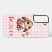 かわいいバレンタインデーのウサギ SAMSUNG GALAXYケース (裏面横)