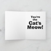 かわいいバレンタインデーのカードまんが猫 シーズンカード (内部)