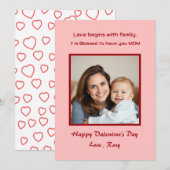 かわいいバレンタインデーのカード子供用 シーズンカード (正面/裏面)