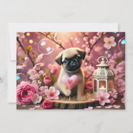 かわいいバレンタインデーのカード - ホリデー フラット カード