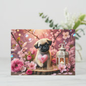 かわいいバレンタインデーのカード - ホリデー フラット カード (スタンド正面)