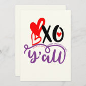 かわいいバレンタインデーのカード | XO ラブハーツ シーズンカード (正面/裏面)