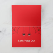 かわいいバレンタインデーのスパイダーたち「一緒に遊ぼう」 シーズンカード (内部)