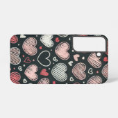 かわいいバレンタインデーのチョークハート SAMSUNG GALAXYケース (裏面横)