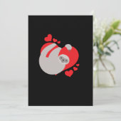 かわいいバレンタインデーのナマケモノ 招待状 (スタンド正面)