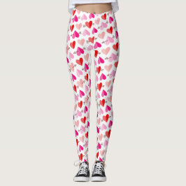 かわいいバレンタインデーのハートと矢印 レギンス