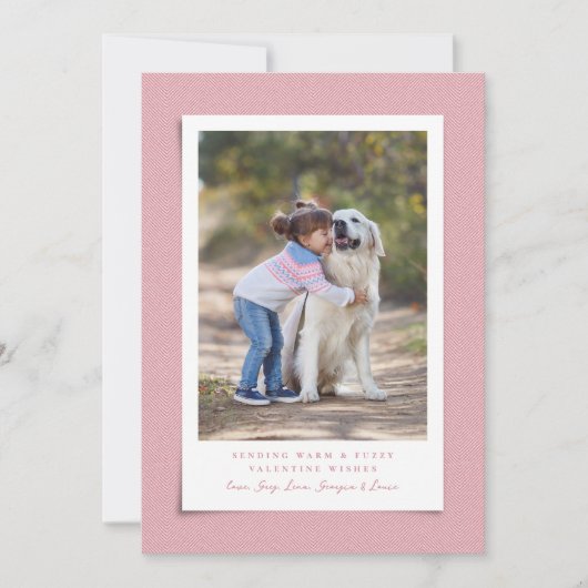 かわいいバレンタインデーのペットの写真の暖かいあいまいな甘い シーズンカード (正面)