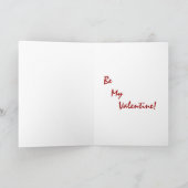 かわいいバレンタインデーのペンギンのおもしろいな漫画 シーズンカード (内部)