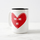 かわいいバレンタインデーのマグカップ ツートーンマグカップ (正面左)