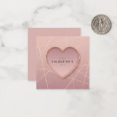 かわいいバレンタインデーのメモカード ノートカード (正面/裏面インサイチュ)