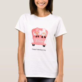 かわいいバレンタインデーのロマンティックハート - Valentine_37 Tシャツ
