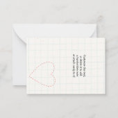 かわいいバレンタインデーのワードサーチ ノートカード (裏面)