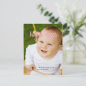 かわいいバレンタインデーの写真は縦キスを抱き締めます シーズンポストカード (スタンド正面)